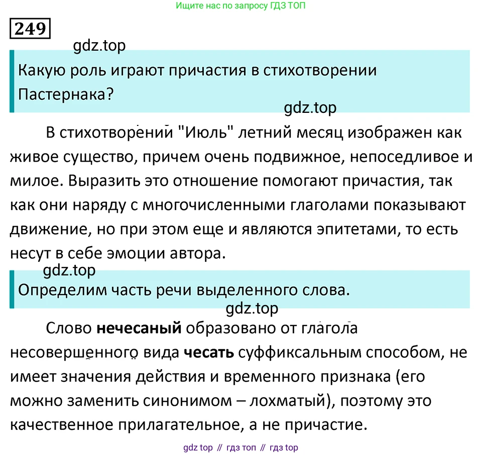 Русский язык, 7 класс Учебник, авторы: Баранов Михаил Трофимович, Ладыженская Таиса Алексеевна, Тростенцова Лидия Александровна, Ладыженская Наталия Вениаминовна, Александрова Ольга Макаровна, Дейкина Алевтина Дмитриевна, Антонова Любовь Геннадиевна, Григорян Лариса Трофимовна, Кулибаба Иван Иванович, издательство Просвещение, Москва, 2023, зелёного цвета, Часть 1, страница 146, номер 249, Решение 5 (2024-2027)
