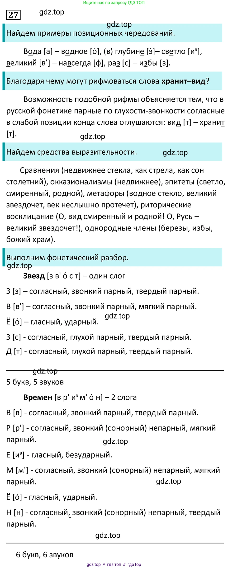 Русский язык, 7 класс Учебник, авторы: Баранов Михаил Трофимович, Ладыженская Таиса Алексеевна, Тростенцова Лидия Александровна, Ладыженская Наталия Вениаминовна, Александрова Ольга Макаровна, Дейкина Алевтина Дмитриевна, Антонова Любовь Геннадиевна, Григорян Лариса Трофимовна, Кулибаба Иван Иванович, издательство Просвещение, Москва, 2023, зелёного цвета, Часть 1, страница 17, номер 27, Решение 5 (2024-2027)
