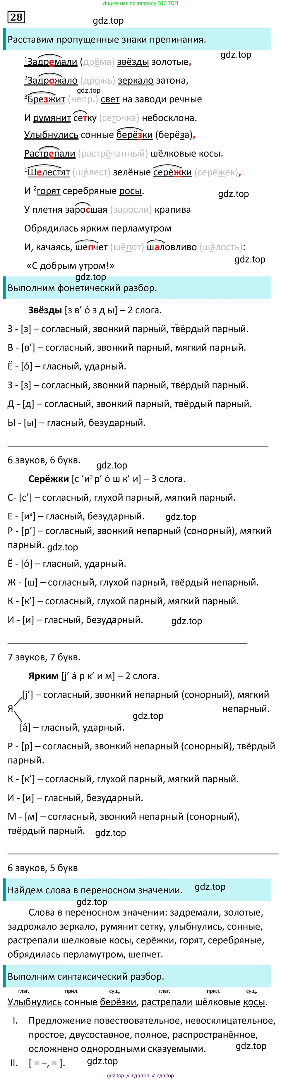 Русский язык, 7 класс Учебник, авторы: Баранов Михаил Трофимович, Ладыженская Таиса Алексеевна, Тростенцова Лидия Александровна, Ладыженская Наталия Вениаминовна, Александрова Ольга Макаровна, Дейкина Алевтина Дмитриевна, Антонова Любовь Геннадиевна, Григорян Лариса Трофимовна, Кулибаба Иван Иванович, издательство Просвещение, Москва, 2023, зелёного цвета, Часть 1, страница 18, номер 28, Решение 5 (2024-2027)