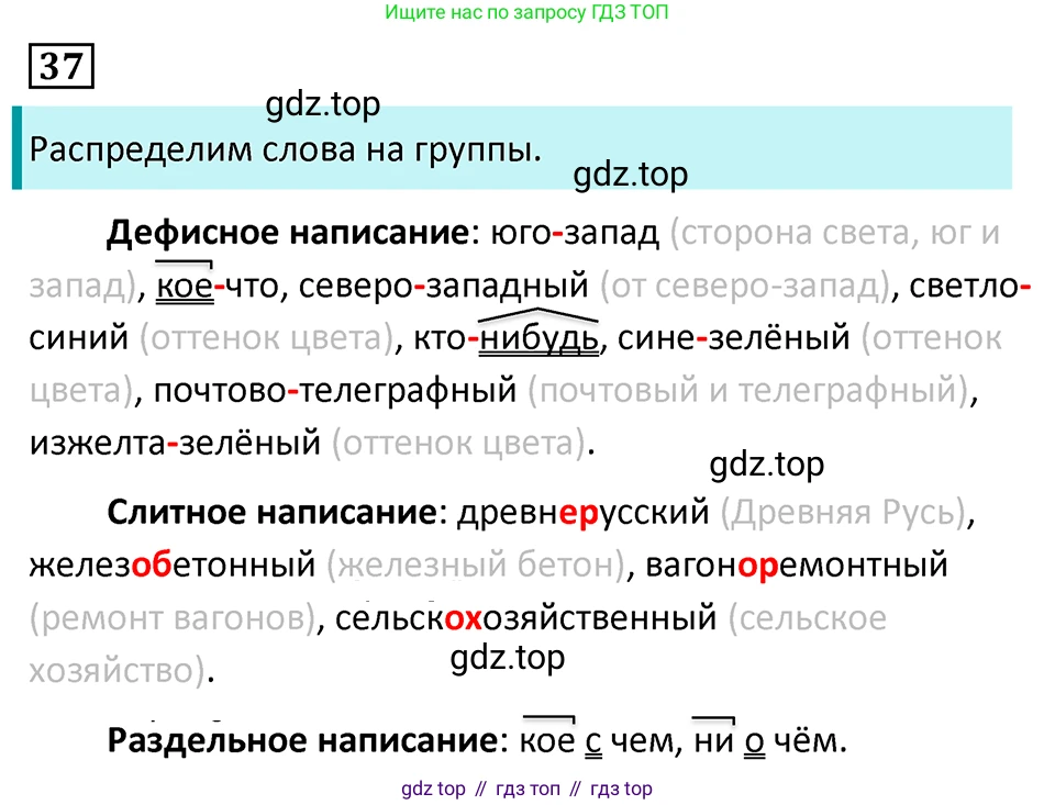 Русский язык, 7 класс Учебник, авторы: Баранов Михаил Трофимович, Ладыженская Таиса Алексеевна, Тростенцова Лидия Александровна, Ладыженская Наталия Вениаминовна, Александрова Ольга Макаровна, Дейкина Алевтина Дмитриевна, Антонова Любовь Геннадиевна, Григорян Лариса Трофимовна, Кулибаба Иван Иванович, издательство Просвещение, Москва, 2023, зелёного цвета, Часть 1, страница 23, номер 37, Решение 5 (2024-2027)