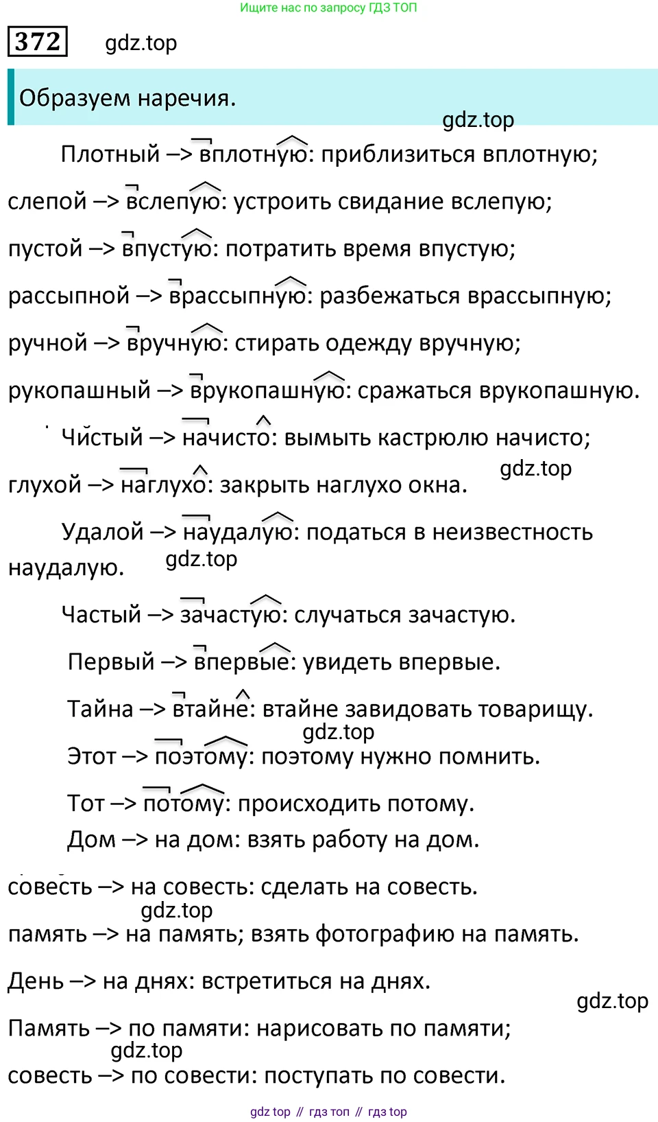 Русский язык, 7 класс Учебник, авторы: Баранов Михаил Трофимович, Ладыженская Таиса Алексеевна, Тростенцова Лидия Александровна, Ладыженская Наталия Вениаминовна, Александрова Ольга Макаровна, Дейкина Алевтина Дмитриевна, Антонова Любовь Геннадиевна, Григорян Лариса Трофимовна, Кулибаба Иван Иванович, издательство Просвещение, Москва, 2023, зелёного цвета, Часть 1, страница 213, номер 372, Решение 5 (2024-2027)