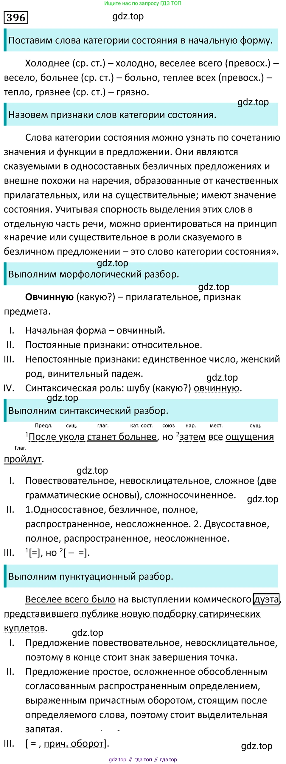 Русский язык, 7 класс Учебник, авторы: Баранов Михаил Трофимович, Ладыженская Таиса Алексеевна, Тростенцова Лидия Александровна, Ладыженская Наталия Вениаминовна, Александрова Ольга Макаровна, Дейкина Алевтина Дмитриевна, Антонова Любовь Геннадиевна, Григорян Лариса Трофимовна, Кулибаба Иван Иванович, издательство Просвещение, Москва, 2023, зелёного цвета, Часть 2, страница 10, номер 396, Решение 5 (2024-2027)