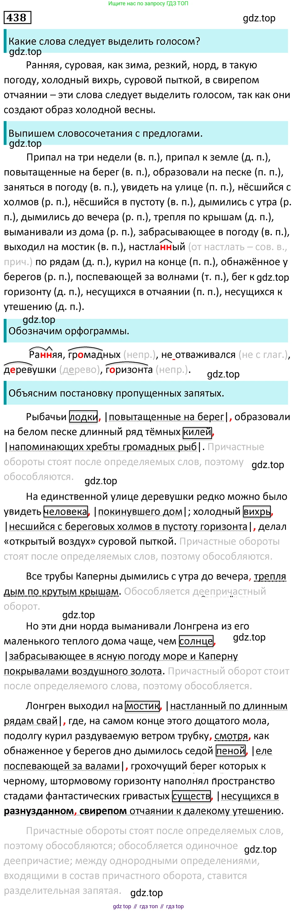 Русский язык, 7 класс Учебник, авторы: Баранов Михаил Трофимович, Ладыженская Таиса Алексеевна, Тростенцова Лидия Александровна, Ладыженская Наталия Вениаминовна, Александрова Ольга Макаровна, Дейкина Алевтина Дмитриевна, Антонова Любовь Геннадиевна, Григорян Лариса Трофимовна, Кулибаба Иван Иванович, издательство Просвещение, Москва, 2023, зелёного цвета, Часть 2, страница 39, номер 438, Решение 5 (2024-2027)