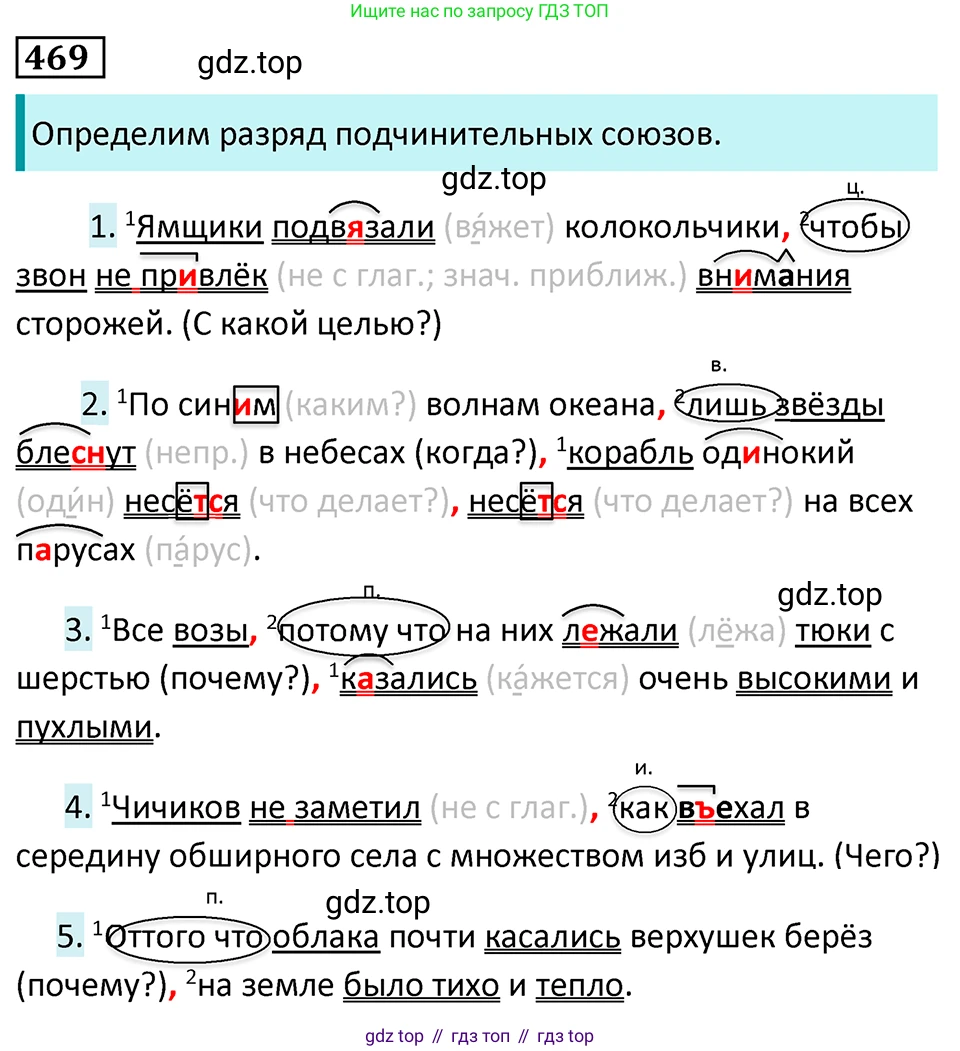 Русский язык, 7 класс Учебник, авторы: Баранов Михаил Трофимович, Ладыженская Таиса Алексеевна, Тростенцова Лидия Александровна, Ладыженская Наталия Вениаминовна, Александрова Ольга Макаровна, Дейкина Алевтина Дмитриевна, Антонова Любовь Геннадиевна, Григорян Лариса Трофимовна, Кулибаба Иван Иванович, издательство Просвещение, Москва, 2023, зелёного цвета, Часть 2, страница 57, номер 469, Решение 5 (2024-2027)