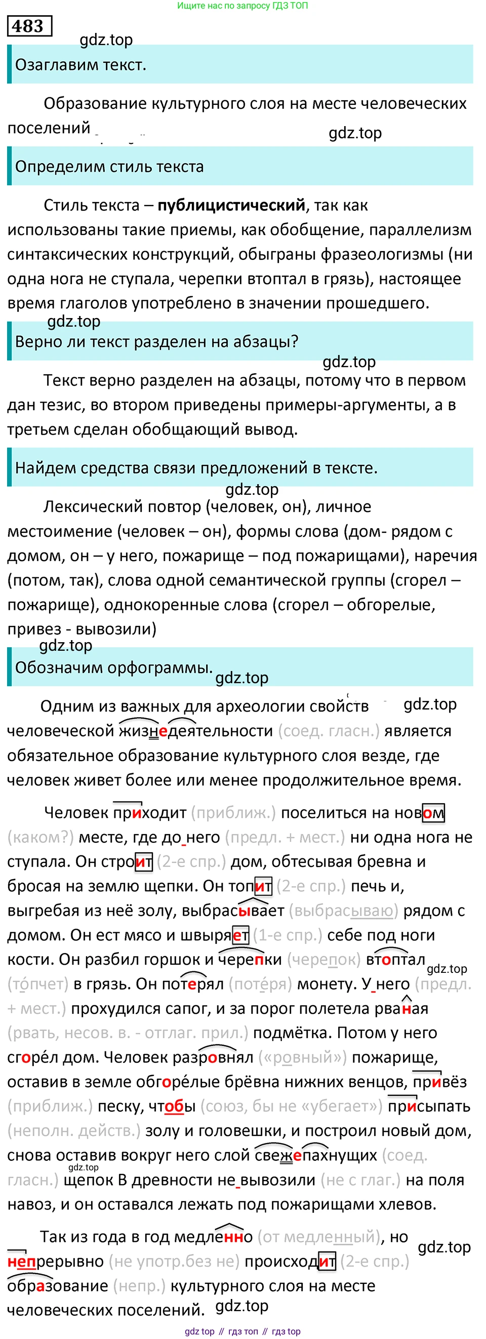 Русский язык, 7 класс Учебник, авторы: Баранов Михаил Трофимович, Ладыженская Таиса Алексеевна, Тростенцова Лидия Александровна, Ладыженская Наталия Вениаминовна, Александрова Ольга Макаровна, Дейкина Алевтина Дмитриевна, Антонова Любовь Геннадиевна, Григорян Лариса Трофимовна, Кулибаба Иван Иванович, издательство Просвещение, Москва, 2023, зелёного цвета, Часть 2, страница 67, номер 483, Решение 5 (2024-2027)