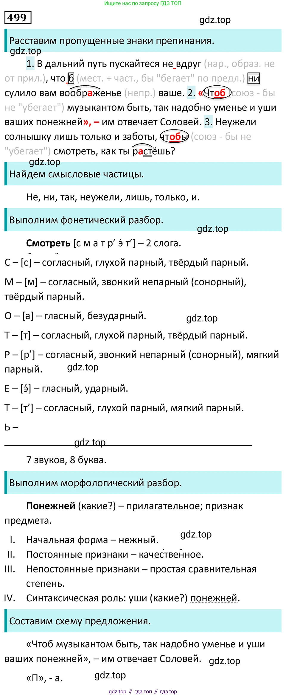 Русский язык, 7 класс Учебник, авторы: Баранов Михаил Трофимович, Ладыженская Таиса Алексеевна, Тростенцова Лидия Александровна, Ладыженская Наталия Вениаминовна, Александрова Ольга Макаровна, Дейкина Алевтина Дмитриевна, Антонова Любовь Геннадиевна, Григорян Лариса Трофимовна, Кулибаба Иван Иванович, издательство Просвещение, Москва, 2023, зелёного цвета, Часть 2, страница 77, номер 499, Решение 5 (2024-2027)