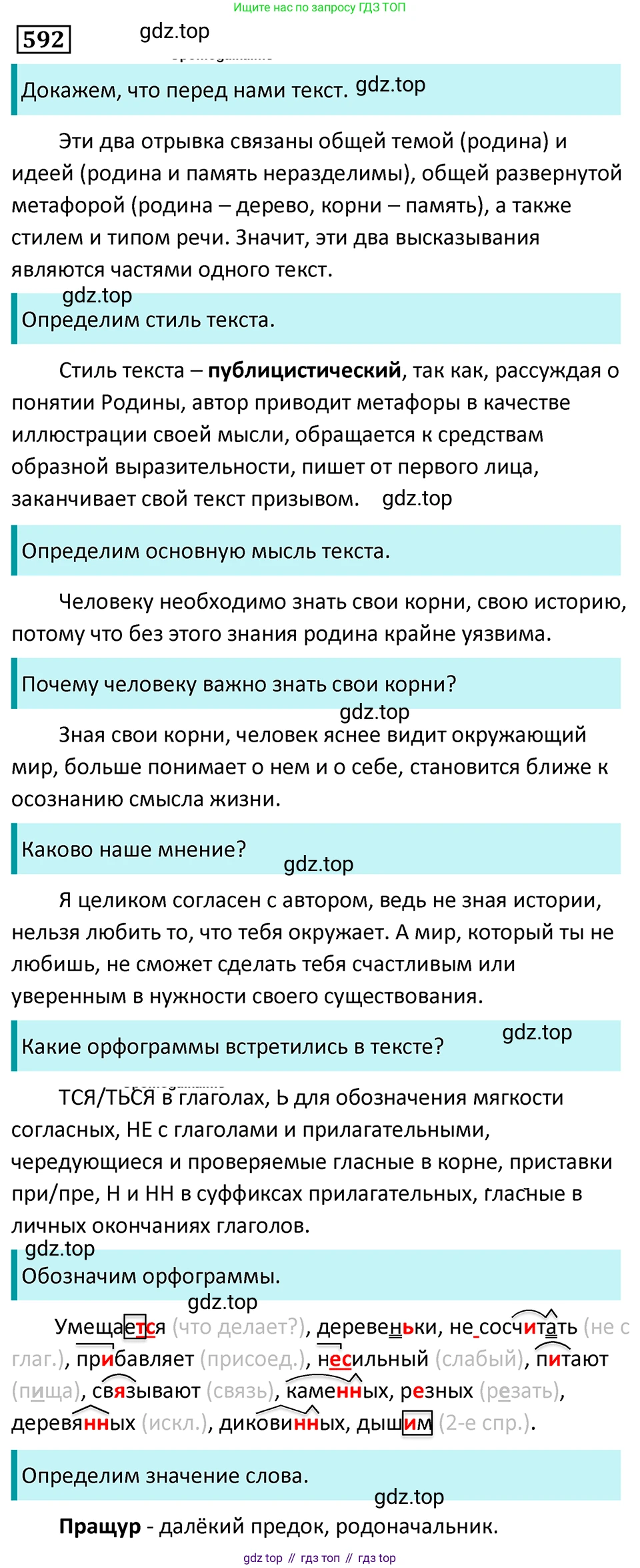 Русский язык, 7 класс Учебник, авторы: Баранов Михаил Трофимович, Ладыженская Таиса Алексеевна, Тростенцова Лидия Александровна, Ладыженская Наталия Вениаминовна, Александрова Ольга Макаровна, Дейкина Алевтина Дмитриевна, Антонова Любовь Геннадиевна, Григорян Лариса Трофимовна, Кулибаба Иван Иванович, издательство Просвещение, Москва, 2023, зелёного цвета, Часть 2, страница 122, номер 592, Решение 5 (2024-2027)