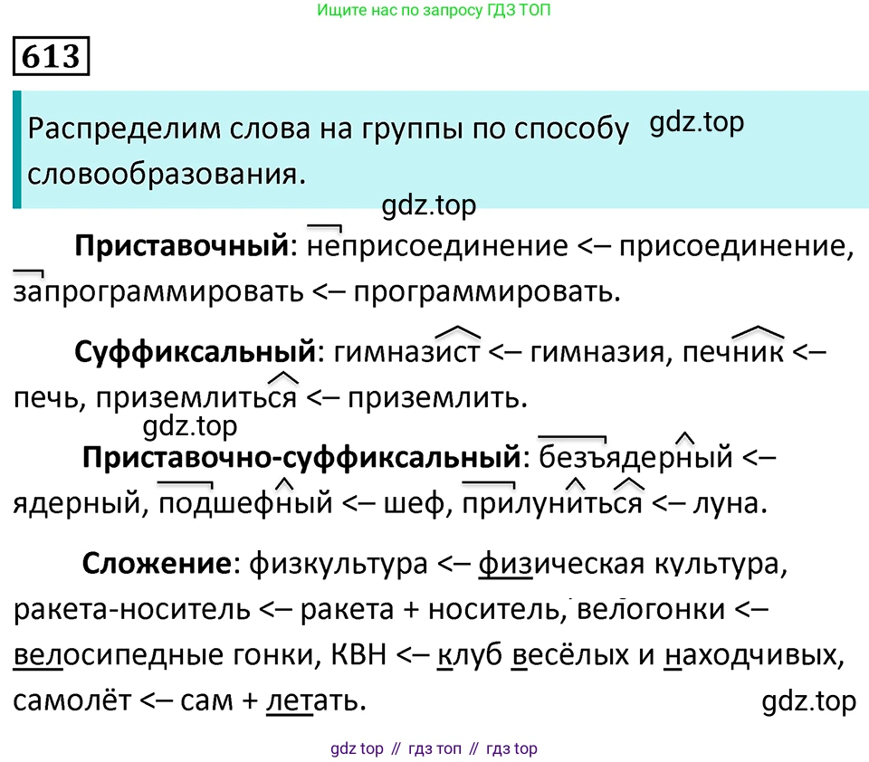 Русский язык, 7 класс Учебник, авторы: Баранов Михаил Трофимович, Ладыженская Таиса Алексеевна, Тростенцова Лидия Александровна, Ладыженская Наталия Вениаминовна, Александрова Ольга Макаровна, Дейкина Алевтина Дмитриевна, Антонова Любовь Геннадиевна, Григорян Лариса Трофимовна, Кулибаба Иван Иванович, издательство Просвещение, Москва, 2023, зелёного цвета, Часть 2, страница 130, номер 613, Решение 5 (2024-2027)
