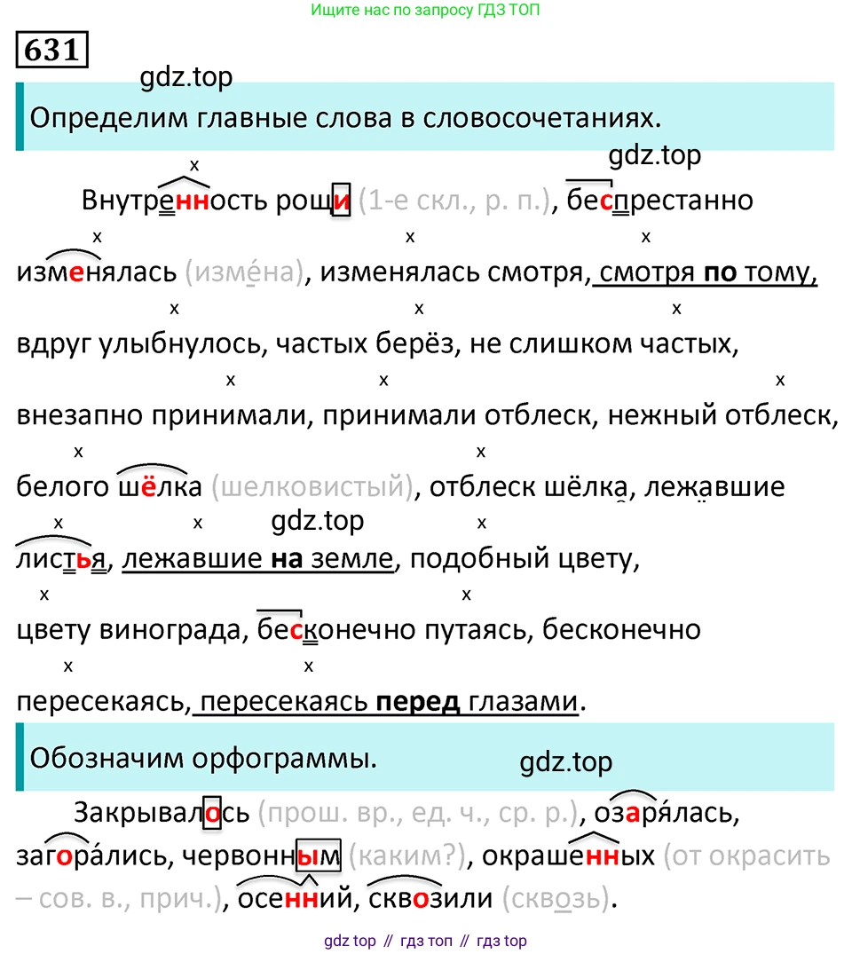 Русский язык, 7 класс Учебник, авторы: Баранов Михаил Трофимович, Ладыженская Таиса Алексеевна, Тростенцова Лидия Александровна, Ладыженская Наталия Вениаминовна, Александрова Ольга Макаровна, Дейкина Алевтина Дмитриевна, Антонова Любовь Геннадиевна, Григорян Лариса Трофимовна, Кулибаба Иван Иванович, издательство Просвещение, Москва, 2023, зелёного цвета, Часть 2, страница 142, номер 631, Решение 5 (2024-2027)