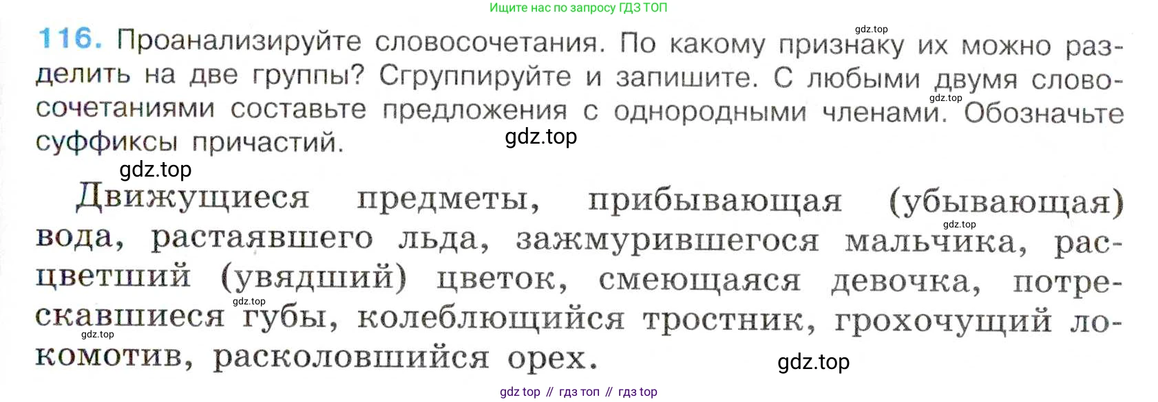 Русский язык, 7 класс Учебник, авторы: Баранов Михаил Трофимович, Ладыженская Таиса Алексеевна, Тростенцова Лидия Александровна, Ладыженская Наталия Вениаминовна, Александрова Ольга Макаровна, Дейкина Алевтина Дмитриевна, Антонова Любовь Геннадиевна, Григорян Лариса Трофимовна, Кулибаба Иван Иванович, издательство Просвещение, Москва, 2023, зелёного цвета, Часть 1, страница 71, номер 116, Условие 2019-2022