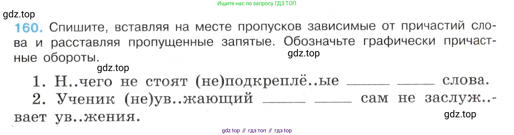 Русский язык, 7 класс Учебник, авторы: Баранов Михаил Трофимович, Ладыженская Таиса Алексеевна, Тростенцова Лидия Александровна, Ладыженская Наталия Вениаминовна, Александрова Ольга Макаровна, Дейкина Алевтина Дмитриевна, Антонова Любовь Геннадиевна, Григорян Лариса Трофимовна, Кулибаба Иван Иванович, издательство Просвещение, Москва, 2023, зелёного цвета, Часть 1, страница 91, номер 160, Условие 2019-2022