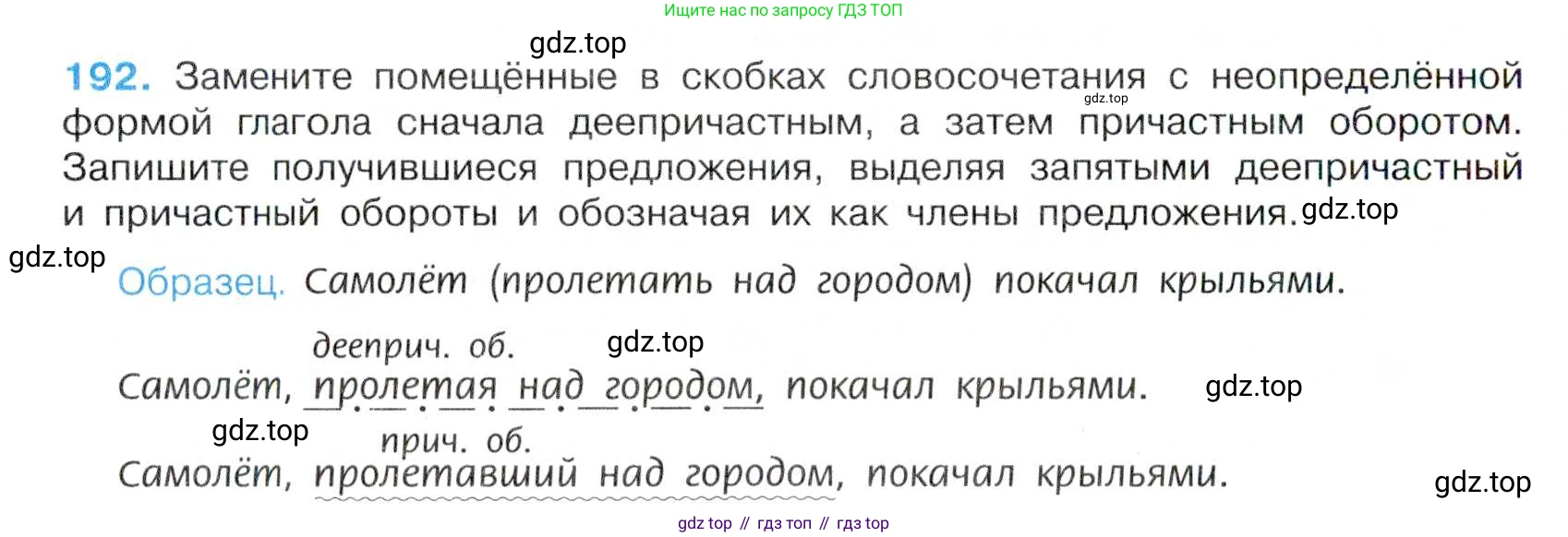 Русский язык, 7 класс Учебник, авторы: Баранов Михаил Трофимович, Ладыженская Таиса Алексеевна, Тростенцова Лидия Александровна, Ладыженская Наталия Вениаминовна, Александрова Ольга Макаровна, Дейкина Алевтина Дмитриевна, Антонова Любовь Геннадиевна, Григорян Лариса Трофимовна, Кулибаба Иван Иванович, издательство Просвещение, Москва, 2023, зелёного цвета, Часть 1, страница 111, номер 192, Условие 2019-2022