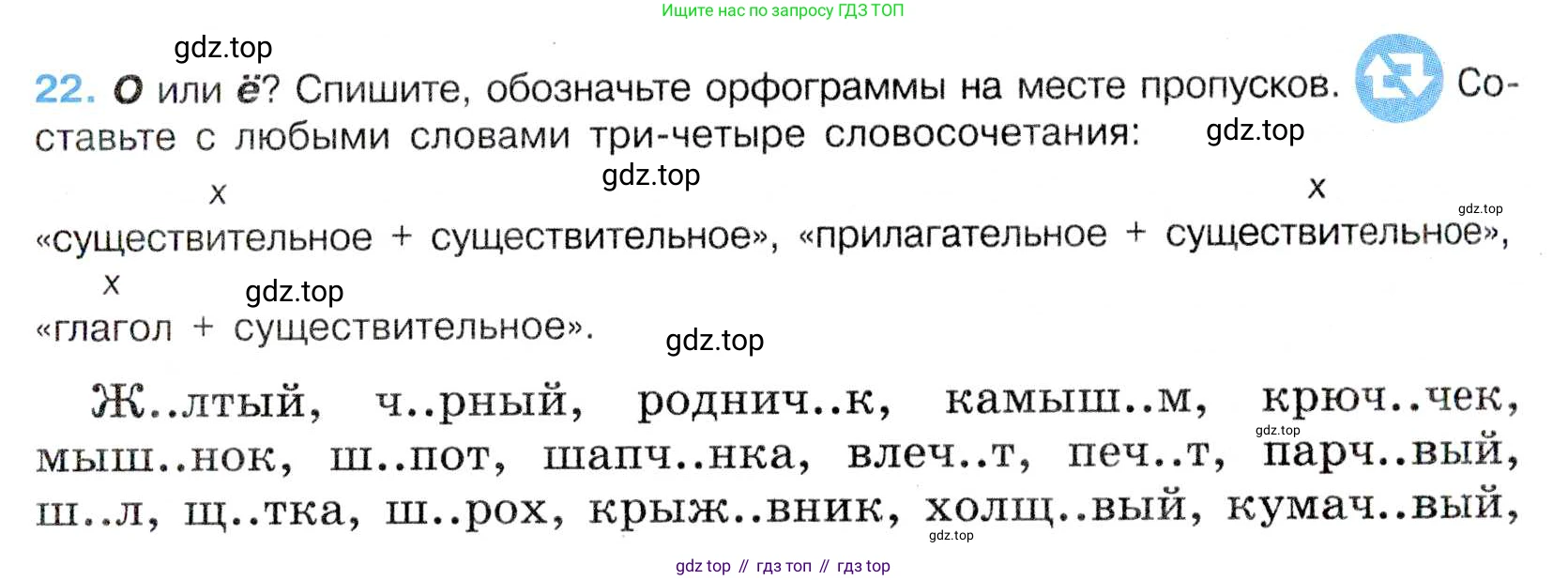 Русский язык, 7 класс Учебник, авторы: Баранов Михаил Трофимович, Ладыженская Таиса Алексеевна, Тростенцова Лидия Александровна, Ладыженская Наталия Вениаминовна, Александрова Ольга Макаровна, Дейкина Алевтина Дмитриевна, Антонова Любовь Геннадиевна, Григорян Лариса Трофимовна, Кулибаба Иван Иванович, издательство Просвещение, Москва, 2023, зелёного цвета, Часть 1, страница 14, номер 22, Условие 2019-2022