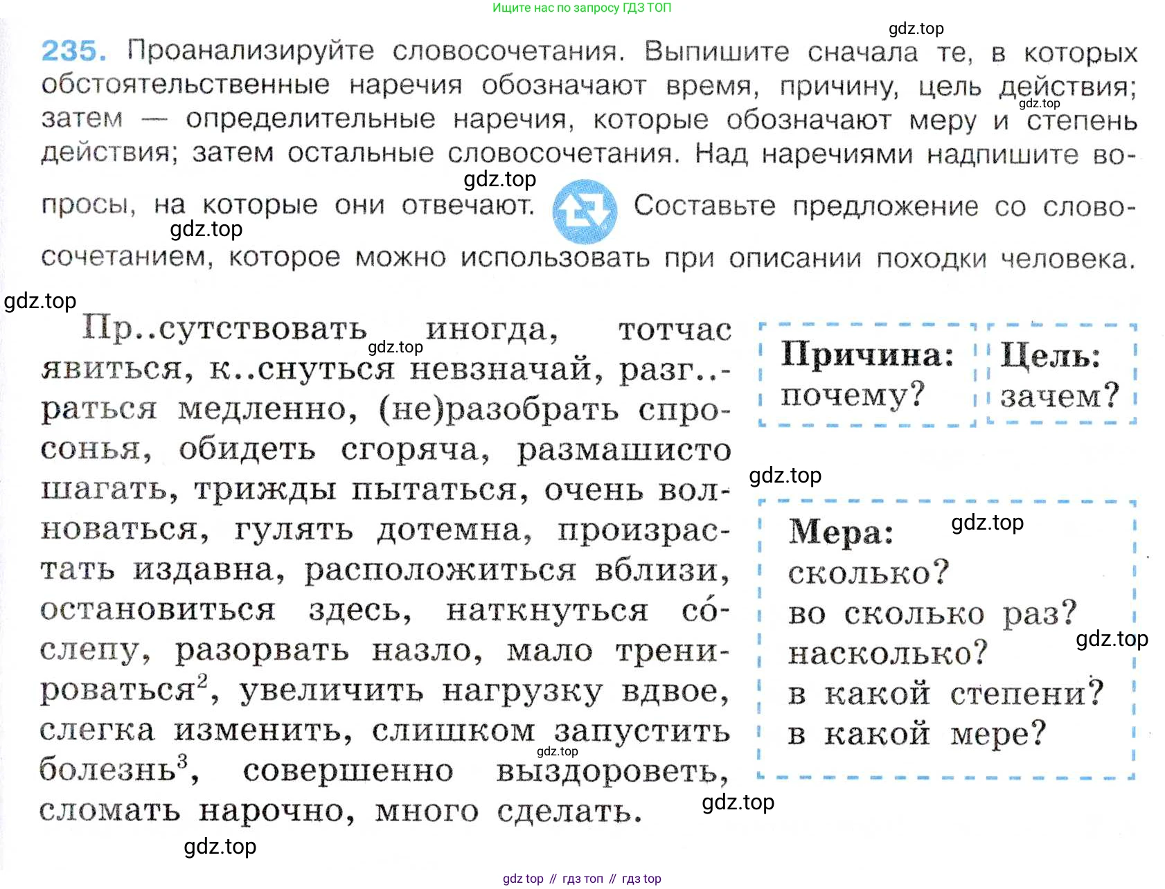 Русский язык, 7 класс Учебник, авторы: Баранов Михаил Трофимович, Ладыженская Таиса Алексеевна, Тростенцова Лидия Александровна, Ладыженская Наталия Вениаминовна, Александрова Ольга Макаровна, Дейкина Алевтина Дмитриевна, Антонова Любовь Геннадиевна, Григорян Лариса Трофимовна, Кулибаба Иван Иванович, издательство Просвещение, Москва, 2023, зелёного цвета, Часть 1, страница 138, номер 235, Условие 2019-2022
