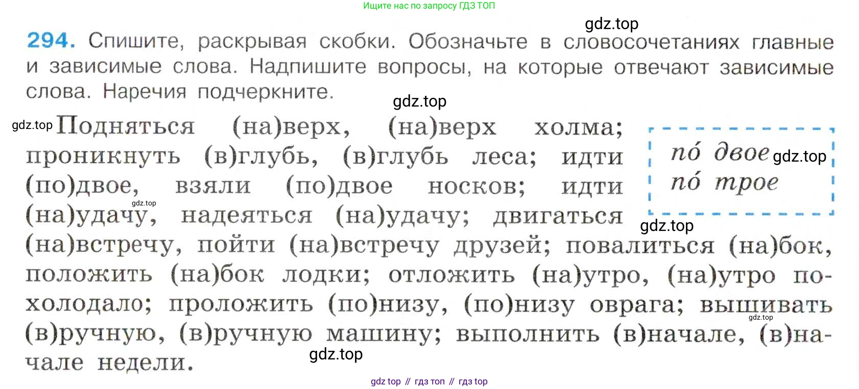 Русский язык, 7 класс Учебник, авторы: Баранов Михаил Трофимович, Ладыженская Таиса Алексеевна, Тростенцова Лидия Александровна, Ладыженская Наталия Вениаминовна, Александрова Ольга Макаровна, Дейкина Алевтина Дмитриевна, Антонова Любовь Геннадиевна, Григорян Лариса Трофимовна, Кулибаба Иван Иванович, издательство Просвещение, Москва, 2023, зелёного цвета, Часть 1, страница 171, номер 294, Условие 2019-2022