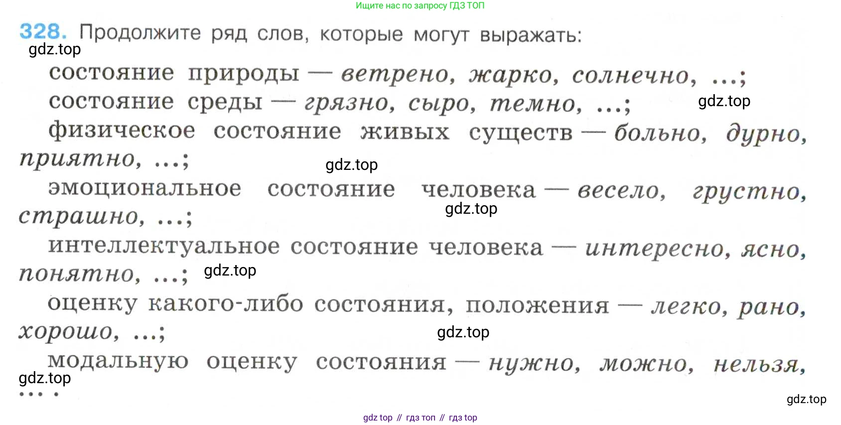 Русский язык, 7 класс Учебник, авторы: Баранов Михаил Трофимович, Ладыженская Таиса Алексеевна, Тростенцова Лидия Александровна, Ладыженская Наталия Вениаминовна, Александрова Ольга Макаровна, Дейкина Алевтина Дмитриевна, Антонова Любовь Геннадиевна, Григорян Лариса Трофимовна, Кулибаба Иван Иванович, издательство Просвещение, Москва, 2023, зелёного цвета, Часть 1, страница 191, номер 328, Условие 2019-2022