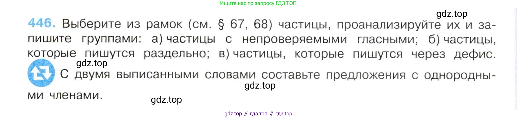 Русский язык, 7 класс Учебник, авторы: Баранов Михаил Трофимович, Ладыженская Таиса Алексеевна, Тростенцова Лидия Александровна, Ладыженская Наталия Вениаминовна, Александрова Ольга Макаровна, Дейкина Алевтина Дмитриевна, Антонова Любовь Геннадиевна, Григорян Лариса Трофимовна, Кулибаба Иван Иванович, издательство Просвещение, Москва, 2023, зелёного цвета, Часть 2, страница 45, номер 446, Условие 2019-2022