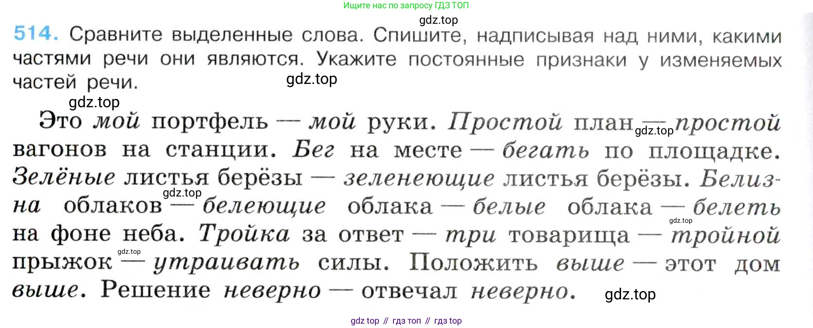 Русский язык, 7 класс Учебник, авторы: Баранов Михаил Трофимович, Ладыженская Таиса Алексеевна, Тростенцова Лидия Александровна, Ладыженская Наталия Вениаминовна, Александрова Ольга Макаровна, Дейкина Алевтина Дмитриевна, Антонова Любовь Геннадиевна, Григорян Лариса Трофимовна, Кулибаба Иван Иванович, издательство Просвещение, Москва, 2023, зелёного цвета, Часть 2, страница 84, номер 514, Условие 2019-2022