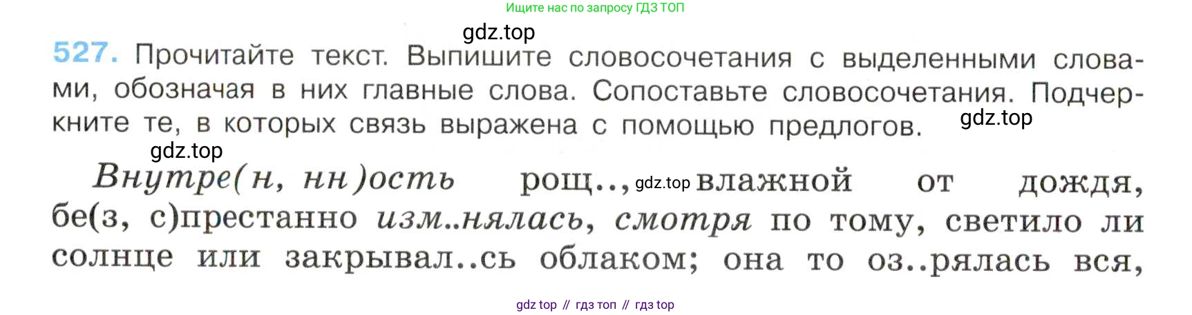 Русский язык, 7 класс Учебник, авторы: Баранов Михаил Трофимович, Ладыженская Таиса Алексеевна, Тростенцова Лидия Александровна, Ладыженская Наталия Вениаминовна, Александрова Ольга Макаровна, Дейкина Алевтина Дмитриевна, Антонова Любовь Геннадиевна, Григорян Лариса Трофимовна, Кулибаба Иван Иванович, издательство Просвещение, Москва, 2023, зелёного цвета, Часть 2, страница 91, номер 527, Условие 2019-2022