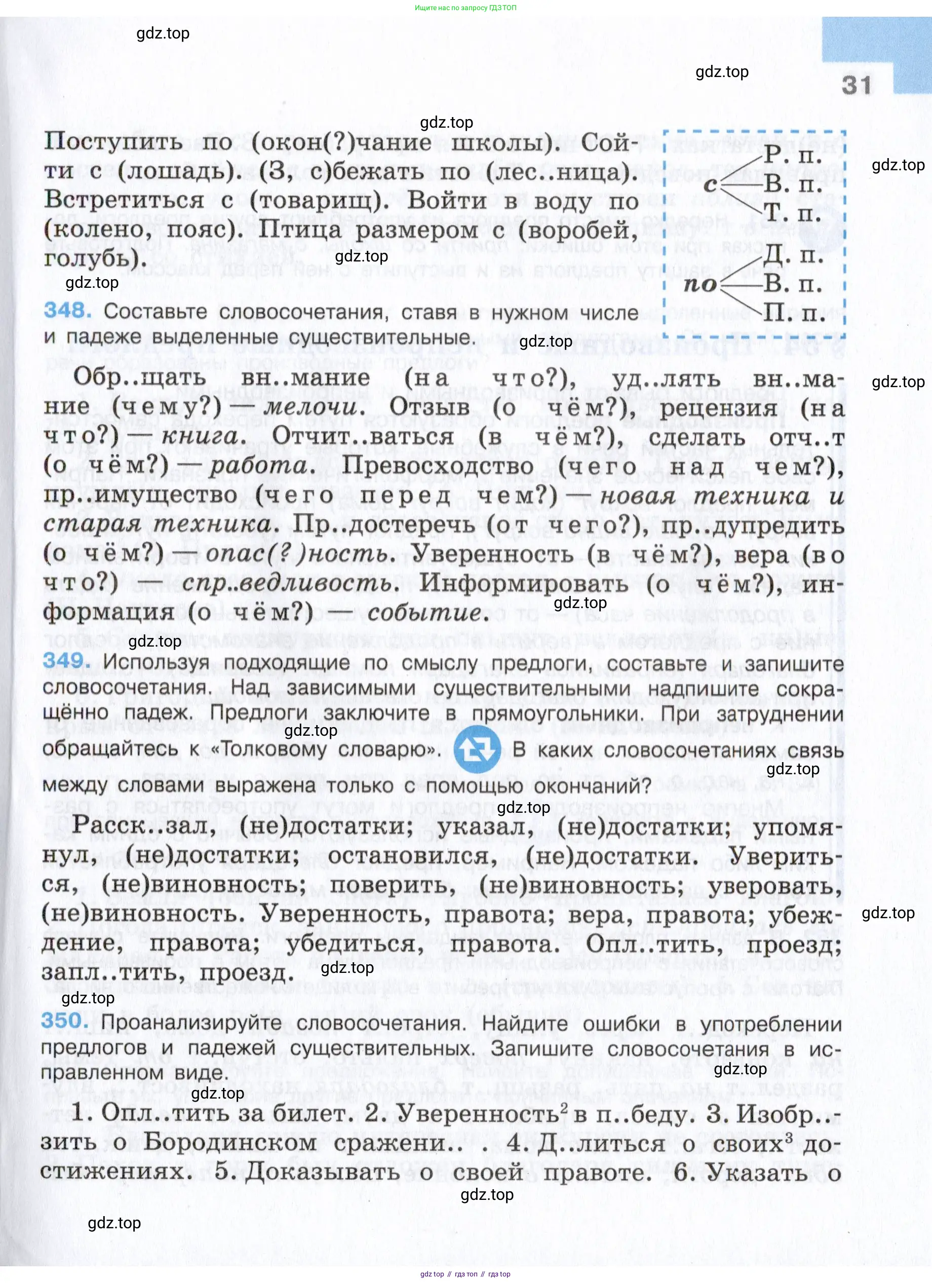 Русский язык, 7 класс Учебник, авторы: Баранов Михаил Трофимович, Ладыженская Таиса Алексеевна, Тростенцова Лидия Александровна, Ладыженская Наталия Вениаминовна, Александрова Ольга Макаровна, Дейкина Алевтина Дмитриевна, Антонова Любовь Геннадиевна, Григорян Лариса Трофимовна, Кулибаба Иван Иванович, издательство Просвещение, Москва, 2023, зелёного цвета, Часть 1, страница 31