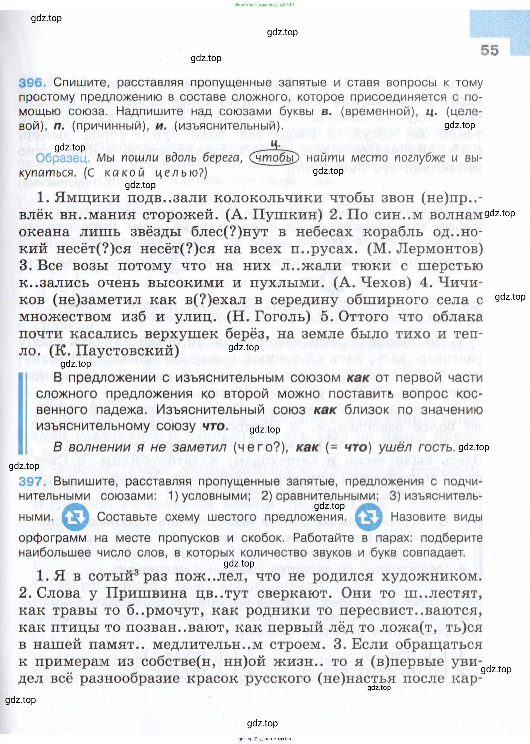 Русский язык, 7 класс Учебник, авторы: Баранов Михаил Трофимович, Ладыженская Таиса Алексеевна, Тростенцова Лидия Александровна, Ладыженская Наталия Вениаминовна, Александрова Ольга Макаровна, Дейкина Алевтина Дмитриевна, Антонова Любовь Геннадиевна, Григорян Лариса Трофимовна, Кулибаба Иван Иванович, издательство Просвещение, Москва, 2023, зелёного цвета, Часть 1, страница 55