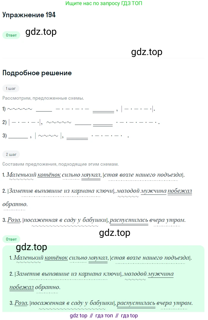Русский язык, 7 класс Учебник, авторы: Баранов Михаил Трофимович, Ладыженская Таиса Алексеевна, Тростенцова Лидия Александровна, Ладыженская Наталия Вениаминовна, Александрова Ольга Макаровна, Дейкина Алевтина Дмитриевна, Антонова Любовь Геннадиевна, Григорян Лариса Трофимовна, Кулибаба Иван Иванович, издательство Просвещение, Москва, 2023, зелёного цвета, Часть 1, страница 113, номер 194, Решение 2019-2022