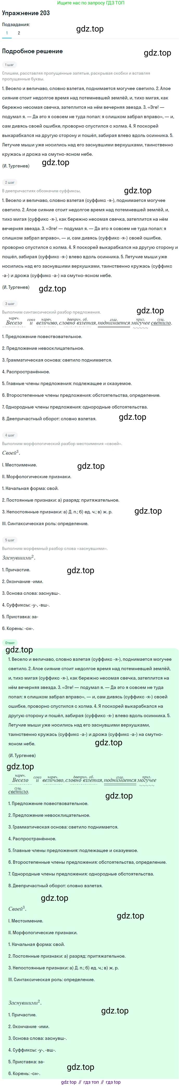 Русский язык, 7 класс Учебник, авторы: Баранов Михаил Трофимович, Ладыженская Таиса Алексеевна, Тростенцова Лидия Александровна, Ладыженская Наталия Вениаминовна, Александрова Ольга Макаровна, Дейкина Алевтина Дмитриевна, Антонова Любовь Геннадиевна, Григорян Лариса Трофимовна, Кулибаба Иван Иванович, издательство Просвещение, Москва, 2023, зелёного цвета, Часть 1, страница 117, номер 203, Решение 2019-2022