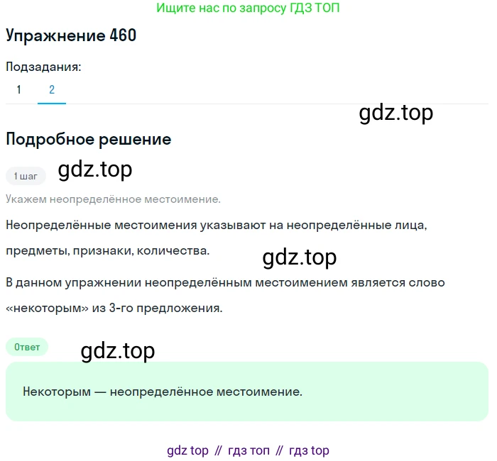 Русский язык, 7 класс Учебник, авторы: Баранов Михаил Трофимович, Ладыженская Таиса Алексеевна, Тростенцова Лидия Александровна, Ладыженская Наталия Вениаминовна, Александрова Ольга Макаровна, Дейкина Алевтина Дмитриевна, Антонова Любовь Геннадиевна, Григорян Лариса Трофимовна, Кулибаба Иван Иванович, издательство Просвещение, Москва, 2023, зелёного цвета, Часть 2, страница 53, номер 460, Решение 2019-2022 (продолжение 2)