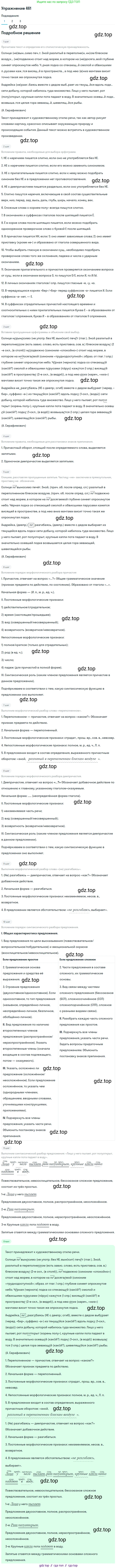 Русский язык, 7 класс Учебник, авторы: Баранов Михаил Трофимович, Ладыженская Таиса Алексеевна, Тростенцова Лидия Александровна, Ладыженская Наталия Вениаминовна, Александрова Ольга Макаровна, Дейкина Алевтина Дмитриевна, Антонова Любовь Геннадиевна, Григорян Лариса Трофимовна, Кулибаба Иван Иванович, издательство Просвещение, Москва, 2023, зелёного цвета, Часть 2, страница 53, номер 461, Решение 2019-2022