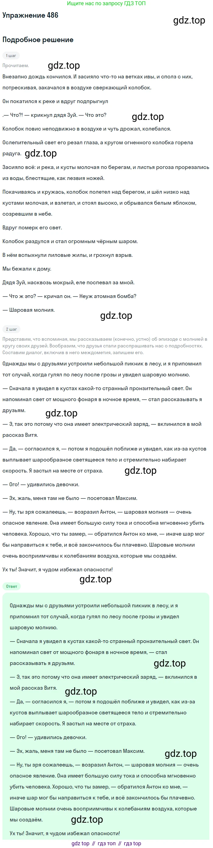 Русский язык, 7 класс Учебник, авторы: Баранов Михаил Трофимович, Ладыженская Таиса Алексеевна, Тростенцова Лидия Александровна, Ладыженская Наталия Вениаминовна, Александрова Ольга Макаровна, Дейкина Алевтина Дмитриевна, Антонова Любовь Геннадиевна, Григорян Лариса Трофимовна, Кулибаба Иван Иванович, издательство Просвещение, Москва, 2023, зелёного цвета, Часть 2, страница 68, номер 486, Решение 2019-2022