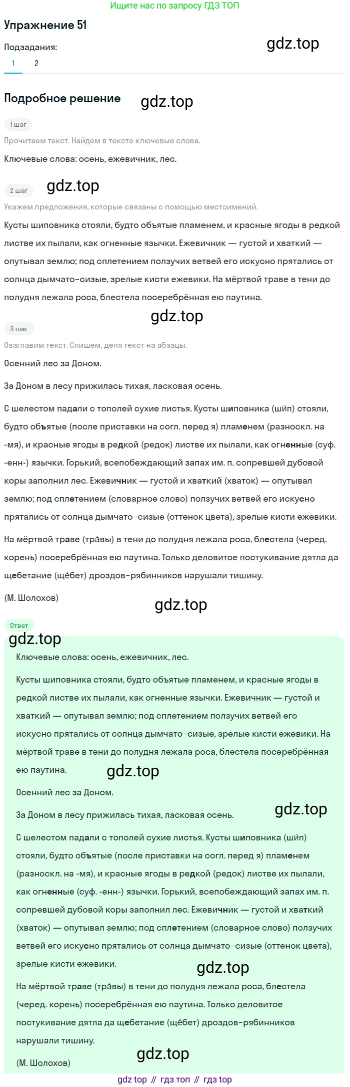 Русский язык, 7 класс Учебник, авторы: Баранов Михаил Трофимович, Ладыженская Таиса Алексеевна, Тростенцова Лидия Александровна, Ладыженская Наталия Вениаминовна, Александрова Ольга Макаровна, Дейкина Алевтина Дмитриевна, Антонова Любовь Геннадиевна, Григорян Лариса Трофимовна, Кулибаба Иван Иванович, издательство Просвещение, Москва, 2023, зелёного цвета, Часть 1, страница 28, номер 51, Решение 2019-2022