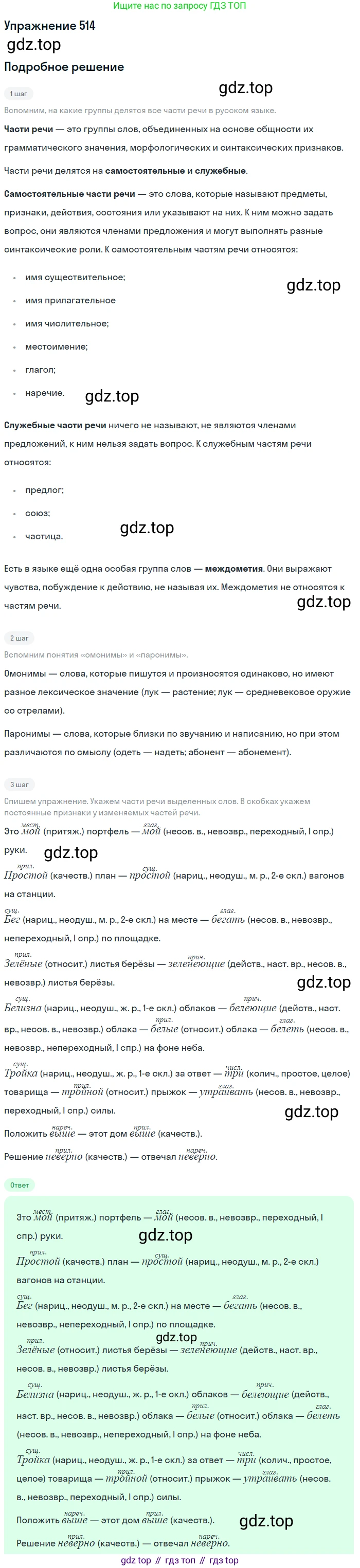 Русский язык, 7 класс Учебник, авторы: Баранов Михаил Трофимович, Ладыженская Таиса Алексеевна, Тростенцова Лидия Александровна, Ладыженская Наталия Вениаминовна, Александрова Ольга Макаровна, Дейкина Алевтина Дмитриевна, Антонова Любовь Геннадиевна, Григорян Лариса Трофимовна, Кулибаба Иван Иванович, издательство Просвещение, Москва, 2023, зелёного цвета, Часть 2, страница 84, номер 514, Решение 2019-2022