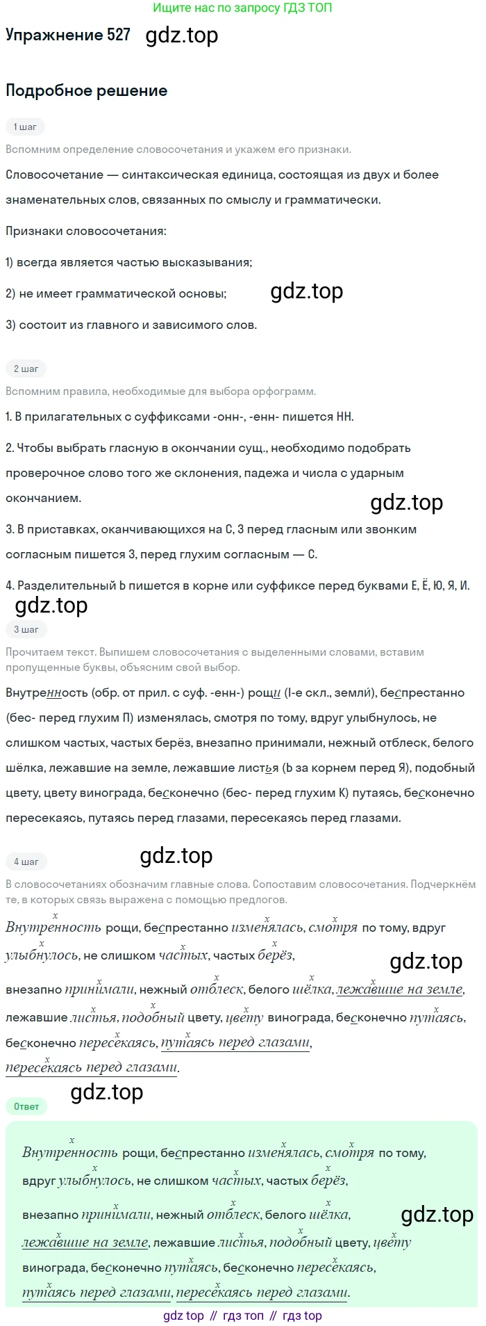Русский язык, 7 класс Учебник, авторы: Баранов Михаил Трофимович, Ладыженская Таиса Алексеевна, Тростенцова Лидия Александровна, Ладыженская Наталия Вениаминовна, Александрова Ольга Макаровна, Дейкина Алевтина Дмитриевна, Антонова Любовь Геннадиевна, Григорян Лариса Трофимовна, Кулибаба Иван Иванович, издательство Просвещение, Москва, 2023, зелёного цвета, Часть 2, страница 91, номер 527, Решение 2019-2022
