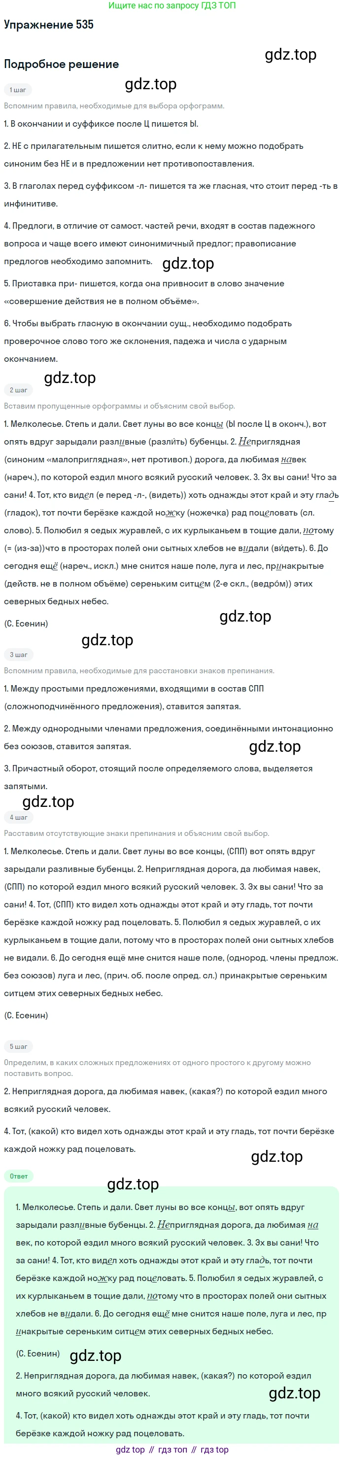 Русский язык, 7 класс Учебник, авторы: Баранов Михаил Трофимович, Ладыженская Таиса Алексеевна, Тростенцова Лидия Александровна, Ладыженская Наталия Вениаминовна, Александрова Ольга Макаровна, Дейкина Алевтина Дмитриевна, Антонова Любовь Геннадиевна, Григорян Лариса Трофимовна, Кулибаба Иван Иванович, издательство Просвещение, Москва, 2023, зелёного цвета, Часть 2, страница 95, номер 535, Решение 2019-2022