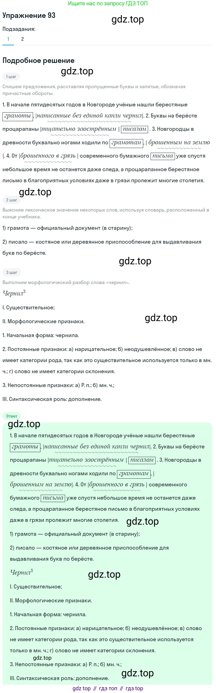 Русский язык, 7 класс Учебник, авторы: Баранов Михаил Трофимович, Ладыженская Таиса Алексеевна, Тростенцова Лидия Александровна, Ладыженская Наталия Вениаминовна, Александрова Ольга Макаровна, Дейкина Алевтина Дмитриевна, Антонова Любовь Геннадиевна, Григорян Лариса Трофимовна, Кулибаба Иван Иванович, издательство Просвещение, Москва, 2023, зелёного цвета, Часть 1, страница 55, номер 93, Решение 2019-2022