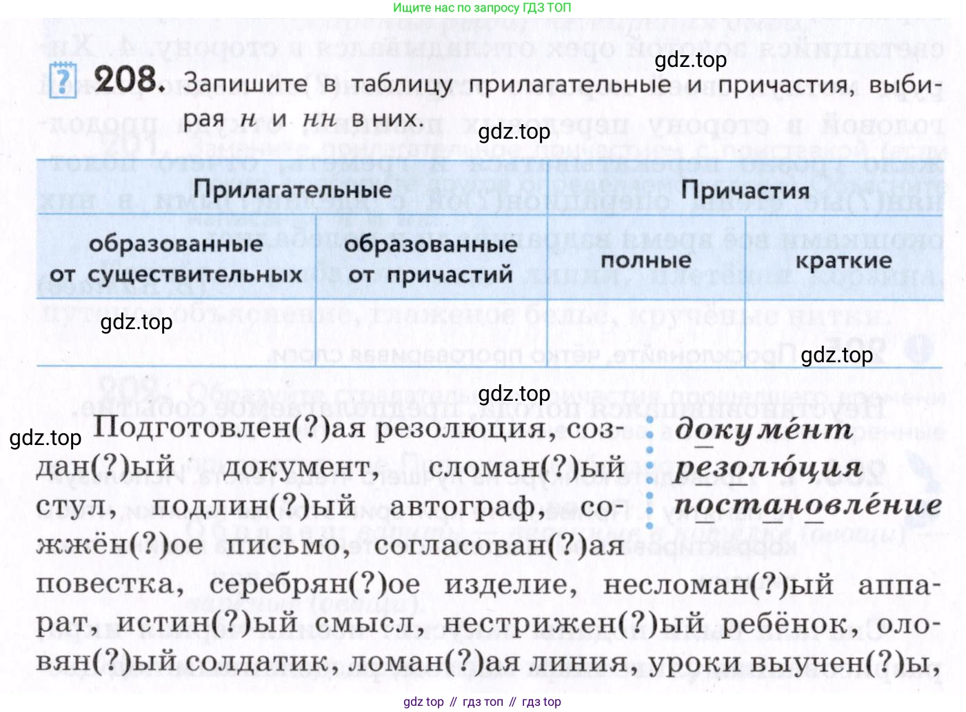 Русский язык, 7 класс Учебник, авторы: Пименова Светлана Николаевна, Еремеева Ангелина Павловна, Купалова Александра Юльевна, Лидман-Орлова Галина Кузьминична, Молодцова Светлана Николаевна, Пичугов Юрий Степанович, издательство Просвещение, Москва, 2021, белого цвета, страница 78, номер 208, Условие