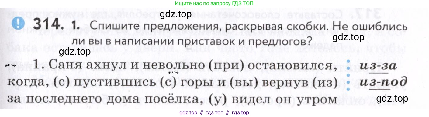 Русский язык, 7 класс Учебник, авторы: Пименова Светлана Николаевна, Еремеева Ангелина Павловна, Купалова Александра Юльевна, Лидман-Орлова Галина Кузьминична, Молодцова Светлана Николаевна, Пичугов Юрий Степанович, издательство Просвещение, Москва, 2021, белого цвета, страница 119, номер 314, Условие
