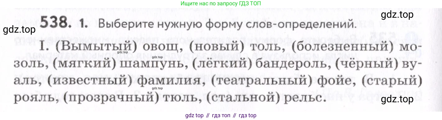 Русский язык, 7 класс Учебник, авторы: Пименова Светлана Николаевна, Еремеева Ангелина Павловна, Купалова Александра Юльевна, Лидман-Орлова Галина Кузьминична, Молодцова Светлана Николаевна, Пичугов Юрий Степанович, издательство Просвещение, Москва, 2021, белого цвета, страница 204, номер 538, Условие