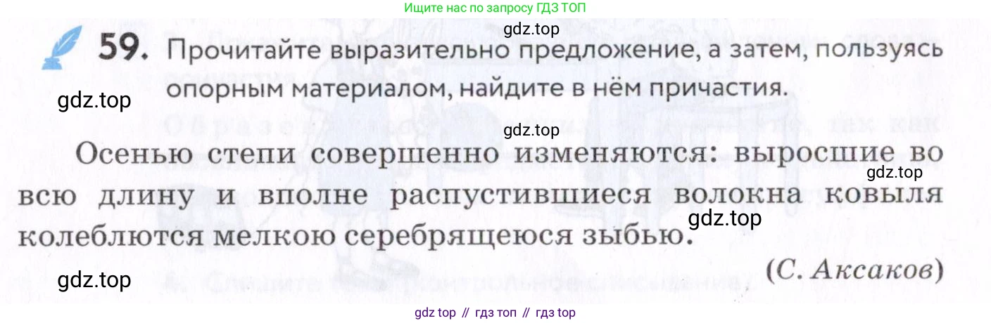 Русский язык, 7 класс Учебник, авторы: Пименова Светлана Николаевна, Еремеева Ангелина Павловна, Купалова Александра Юльевна, Лидман-Орлова Галина Кузьминична, Молодцова Светлана Николаевна, Пичугов Юрий Степанович, издательство Просвещение, Москва, 2021, белого цвета, страница 26, номер 59, Условие
