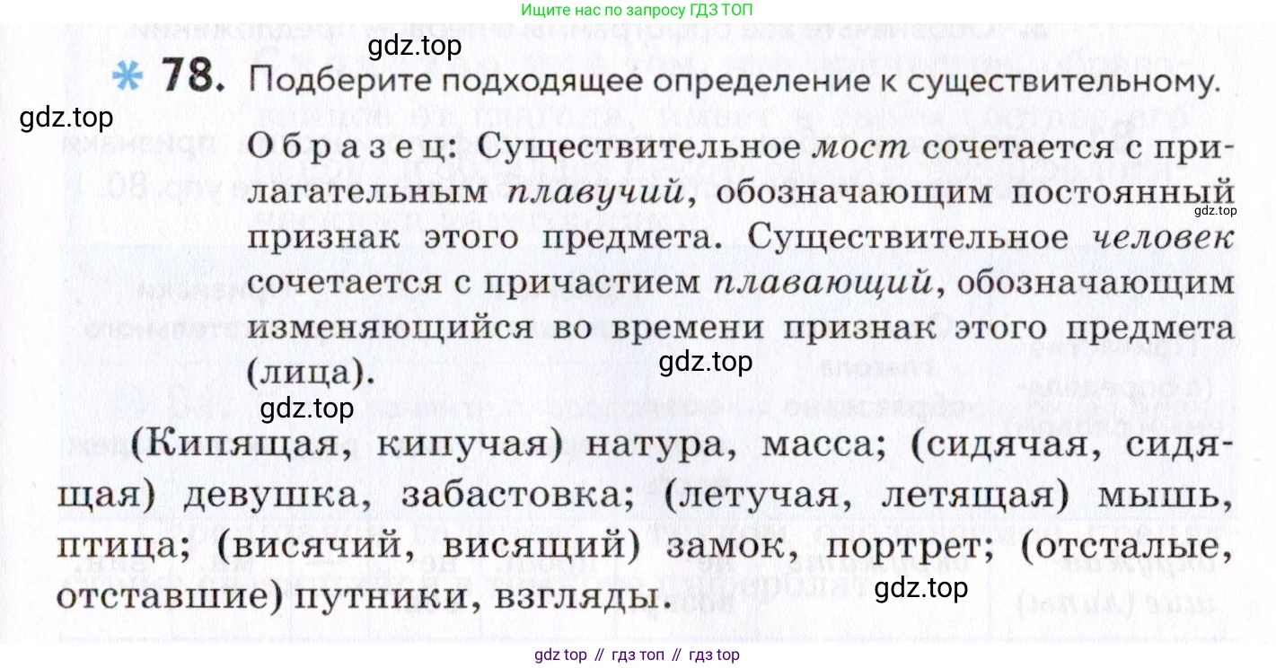 Русский язык, 7 класс Учебник, авторы: Пименова Светлана Николаевна, Еремеева Ангелина Павловна, Купалова Александра Юльевна, Лидман-Орлова Галина Кузьминична, Молодцова Светлана Николаевна, Пичугов Юрий Степанович, издательство Просвещение, Москва, 2021, белого цвета, страница 33, номер 78, Условие