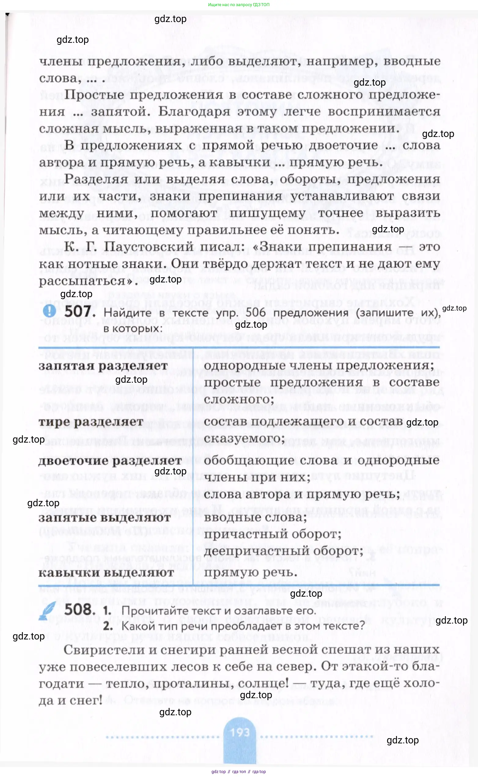 Русский язык, 7 класс Учебник, авторы: Пименова Светлана Николаевна, Еремеева Ангелина Павловна, Купалова Александра Юльевна, Лидман-Орлова Галина Кузьминична, Молодцова Светлана Николаевна, Пичугов Юрий Степанович, издательство Просвещение, Москва, 2021, белого цвета, страница 193