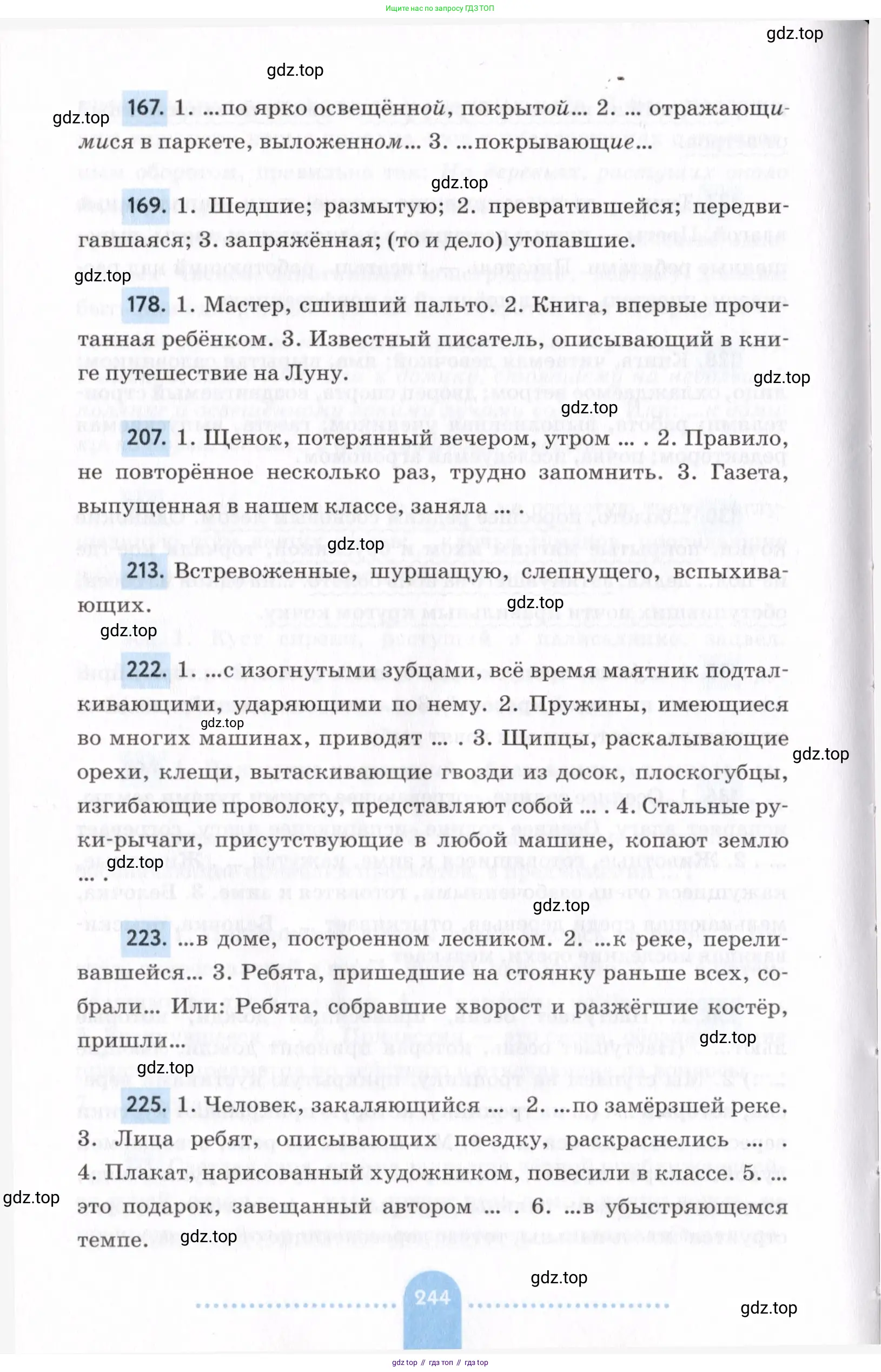 Русский язык, 7 класс Учебник, авторы: Пименова Светлана Николаевна, Еремеева Ангелина Павловна, Купалова Александра Юльевна, Лидман-Орлова Галина Кузьминична, Молодцова Светлана Николаевна, Пичугов Юрий Степанович, издательство Просвещение, Москва, 2021, белого цвета, страница 244