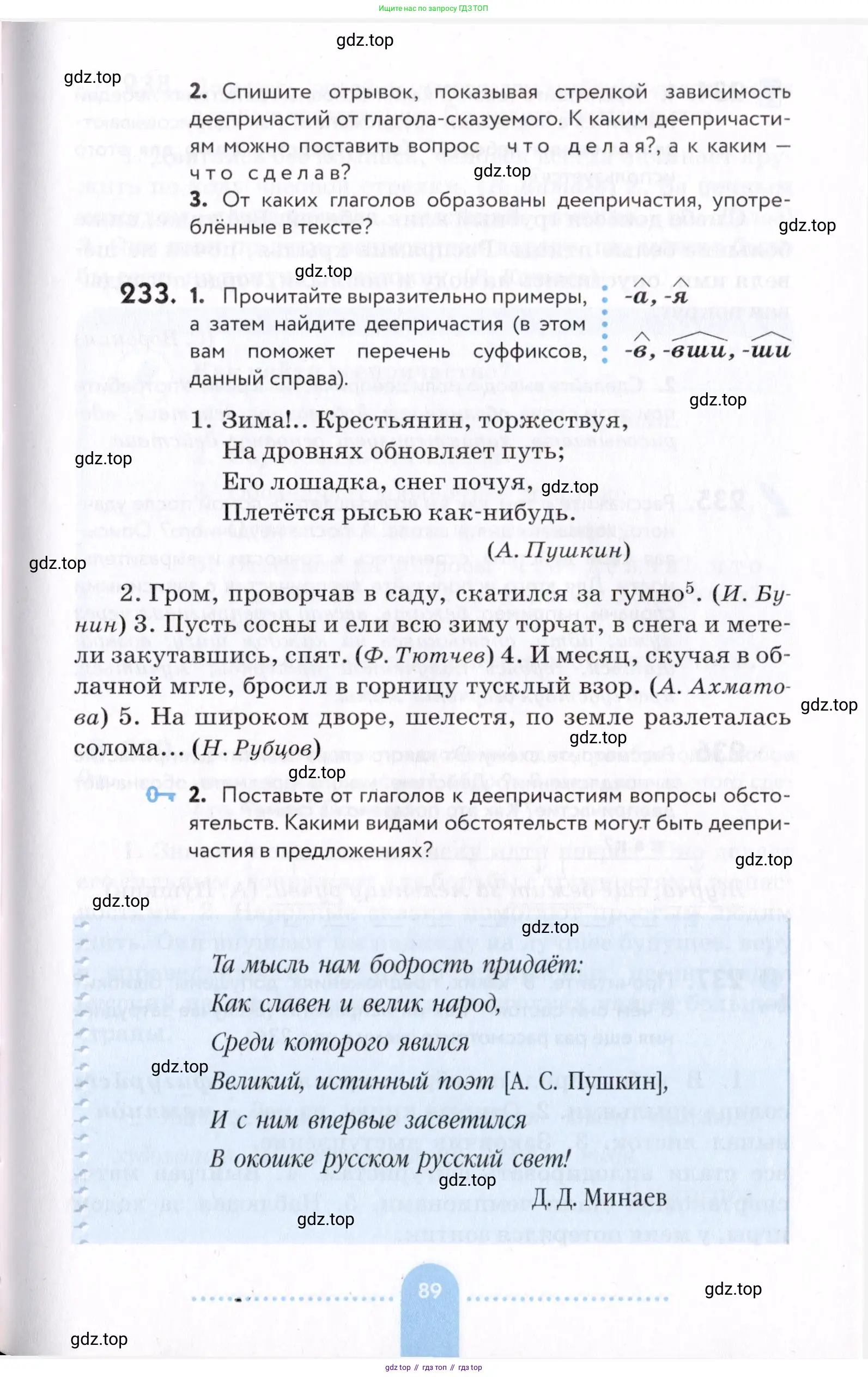 Русский язык, 7 класс Учебник, авторы: Пименова Светлана Николаевна, Еремеева Ангелина Павловна, Купалова Александра Юльевна, Лидман-Орлова Галина Кузьминична, Молодцова Светлана Николаевна, Пичугов Юрий Степанович, издательство Просвещение, Москва, 2021, белого цвета, страница 89