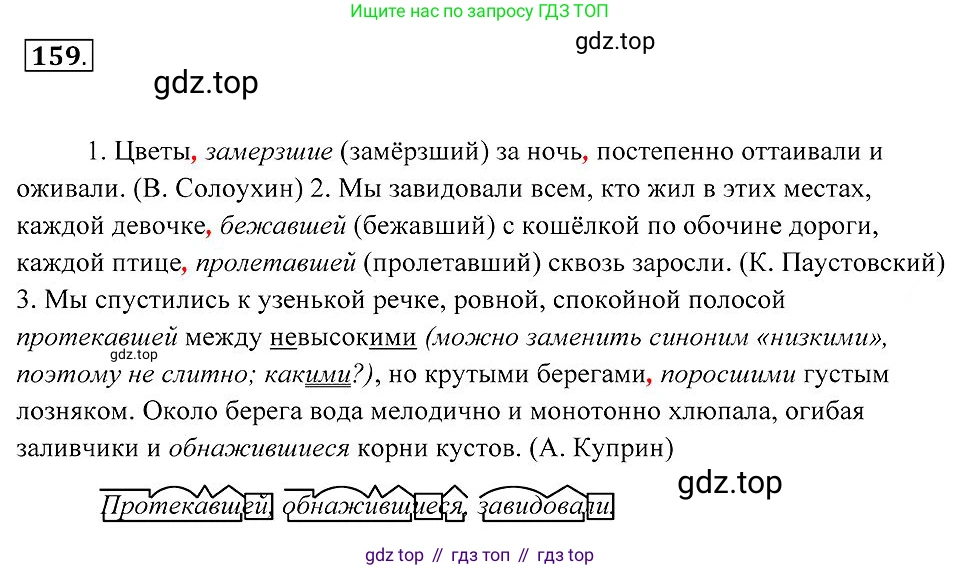 Русский язык, 7 класс Учебник, авторы: Пименова Светлана Николаевна, Еремеева Ангелина Павловна, Купалова Александра Юльевна, Лидман-Орлова Галина Кузьминична, Молодцова Светлана Николаевна, Пичугов Юрий Степанович, издательство Просвещение, Москва, 2021, белого цвета, страница 63, номер 159, Решение 2