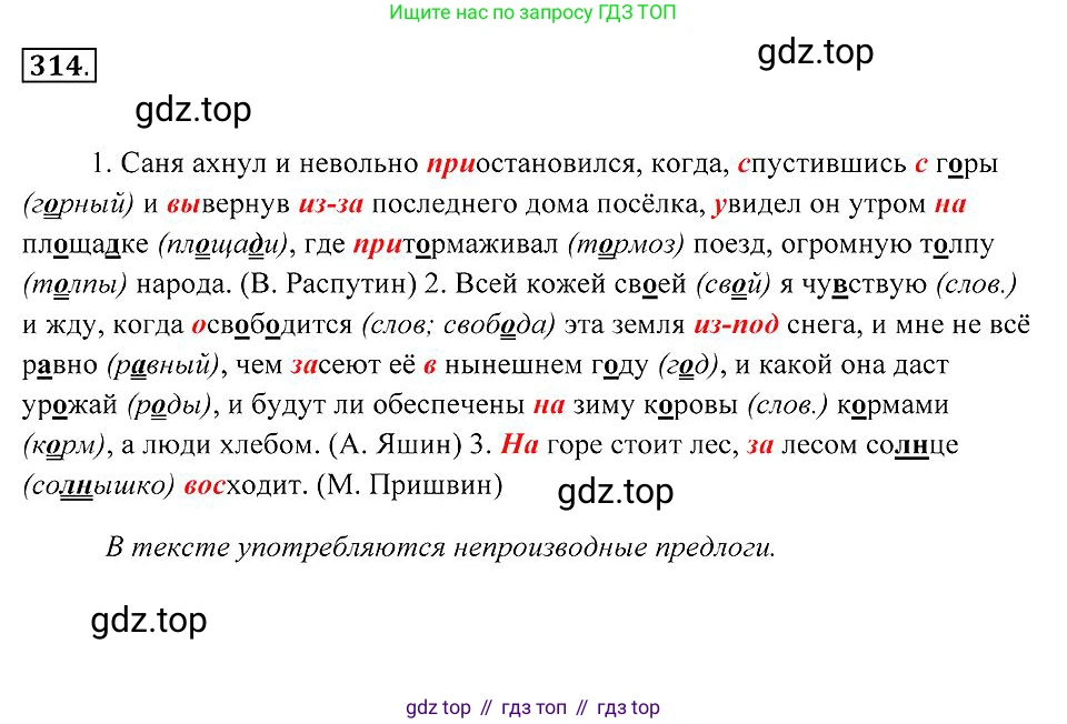 Русский язык, 7 класс Учебник, авторы: Пименова Светлана Николаевна, Еремеева Ангелина Павловна, Купалова Александра Юльевна, Лидман-Орлова Галина Кузьминична, Молодцова Светлана Николаевна, Пичугов Юрий Степанович, издательство Просвещение, Москва, 2021, белого цвета, страница 119, номер 314, Решение 2