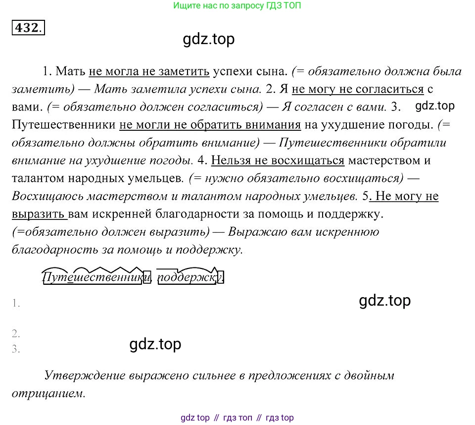 Русский язык, 7 класс Учебник, авторы: Пименова Светлана Николаевна, Еремеева Ангелина Павловна, Купалова Александра Юльевна, Лидман-Орлова Галина Кузьминична, Молодцова Светлана Николаевна, Пичугов Юрий Степанович, издательство Просвещение, Москва, 2021, белого цвета, страница 167, номер 432, Решение 2