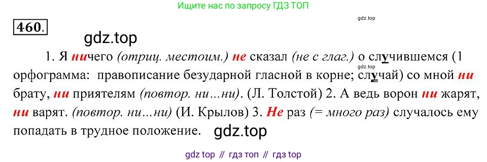 Русский язык, 7 класс Учебник, авторы: Пименова Светлана Николаевна, Еремеева Ангелина Павловна, Купалова Александра Юльевна, Лидман-Орлова Галина Кузьминична, Молодцова Светлана Николаевна, Пичугов Юрий Степанович, издательство Просвещение, Москва, 2021, белого цвета, страница 175, номер 460, Решение 2