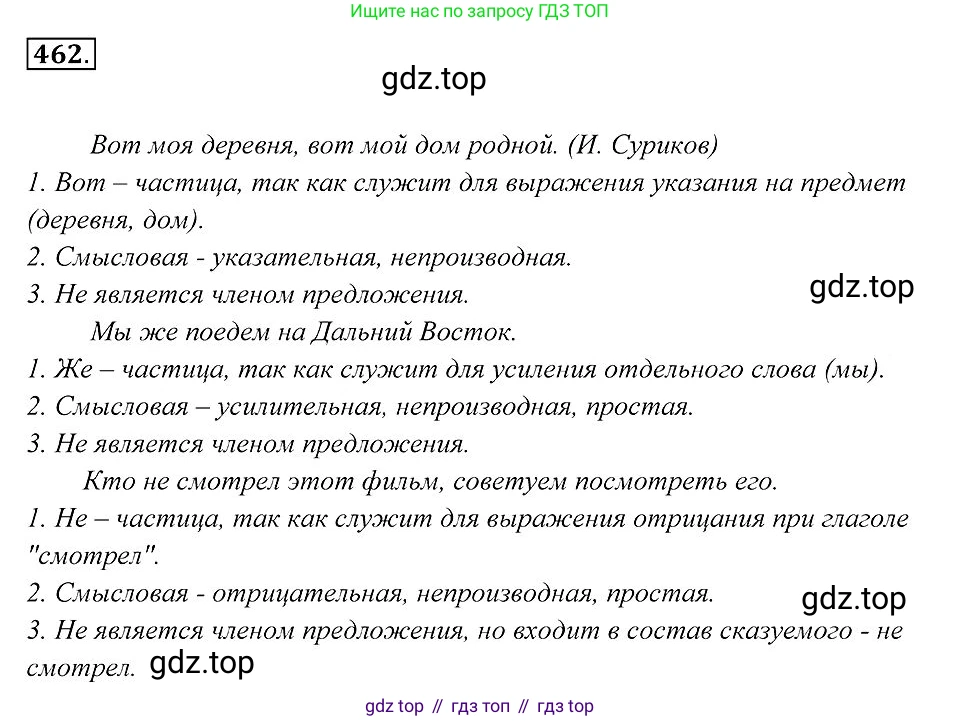 Русский язык, 7 класс Учебник, авторы: Пименова Светлана Николаевна, Еремеева Ангелина Павловна, Купалова Александра Юльевна, Лидман-Орлова Галина Кузьминична, Молодцова Светлана Николаевна, Пичугов Юрий Степанович, издательство Просвещение, Москва, 2021, белого цвета, страница 176, номер 462, Решение 2
