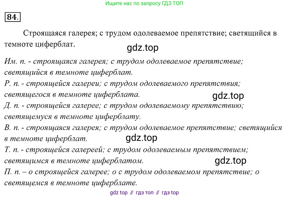 Русский язык, 7 класс Учебник, авторы: Пименова Светлана Николаевна, Еремеева Ангелина Павловна, Купалова Александра Юльевна, Лидман-Орлова Галина Кузьминична, Молодцова Светлана Николаевна, Пичугов Юрий Степанович, издательство Просвещение, Москва, 2021, белого цвета, страница 35, номер 84, Решение 2