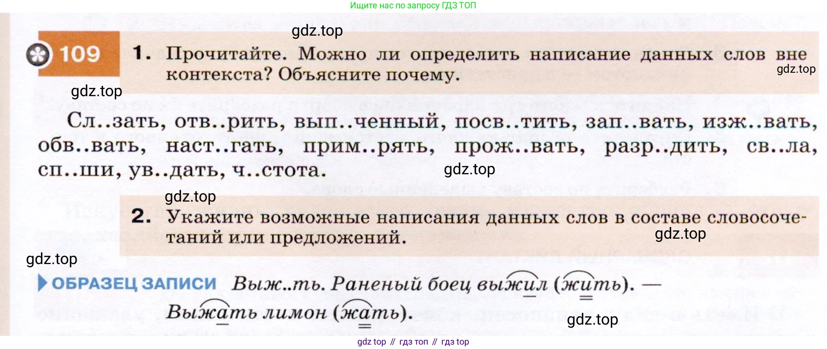ГДЗ Русский язык, 7 класс Учебник, авторы: Разумовская Маргарита Михайловна, Львова Светлана Ивановна, Капинос Валентина Ивановна, Львов Валентин Витальевич, Сергеева Наталья Николаевна, Соловейчик Марина Сергеевна, издательство Просвещение, Москва, 2021, белого цвета, страница 41, номер 109, Условие
